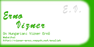 erno vizner business card